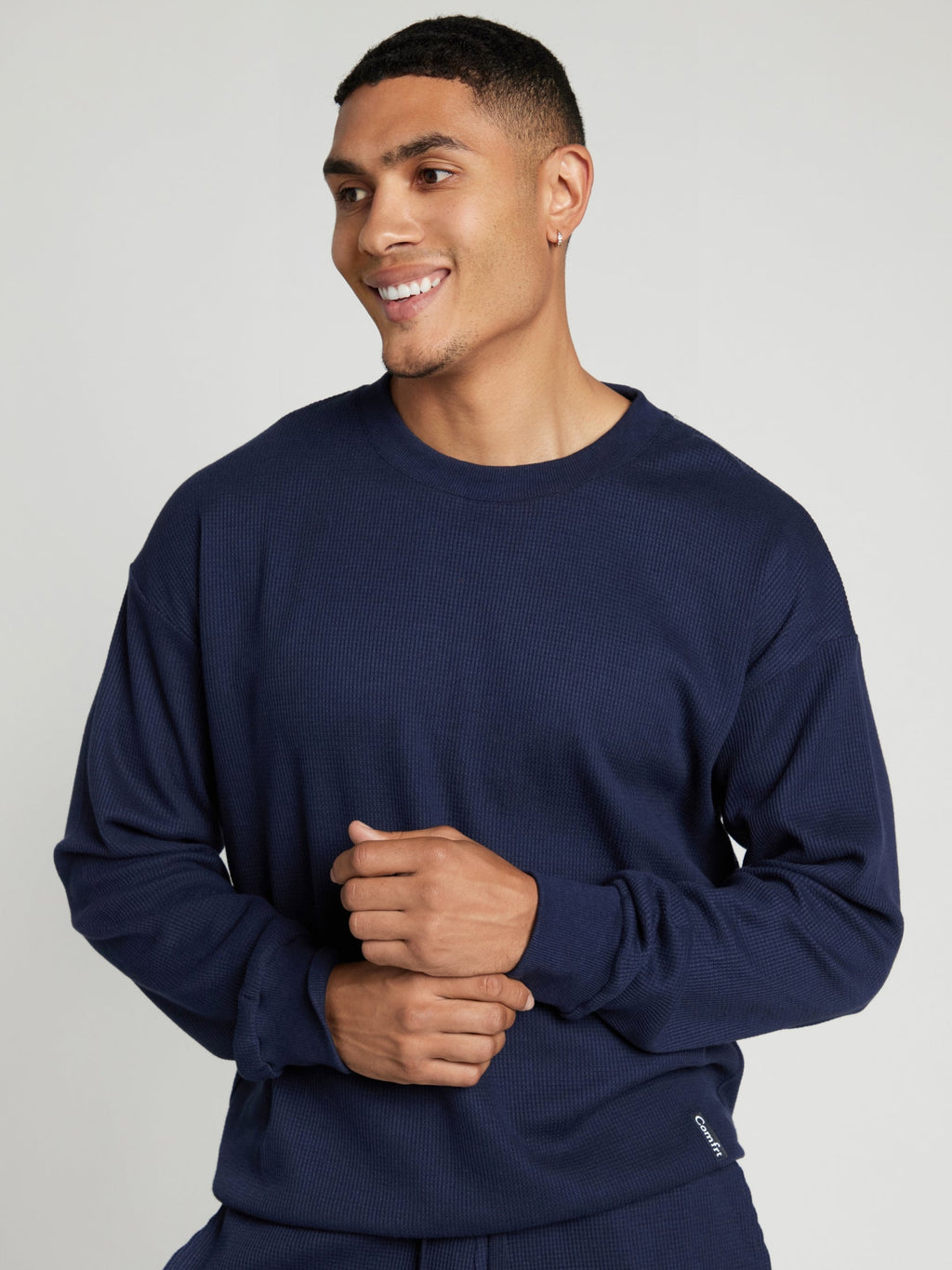 Camisola Confortável Waffle Lounge Manga Comprida | Elegante e Relaxante