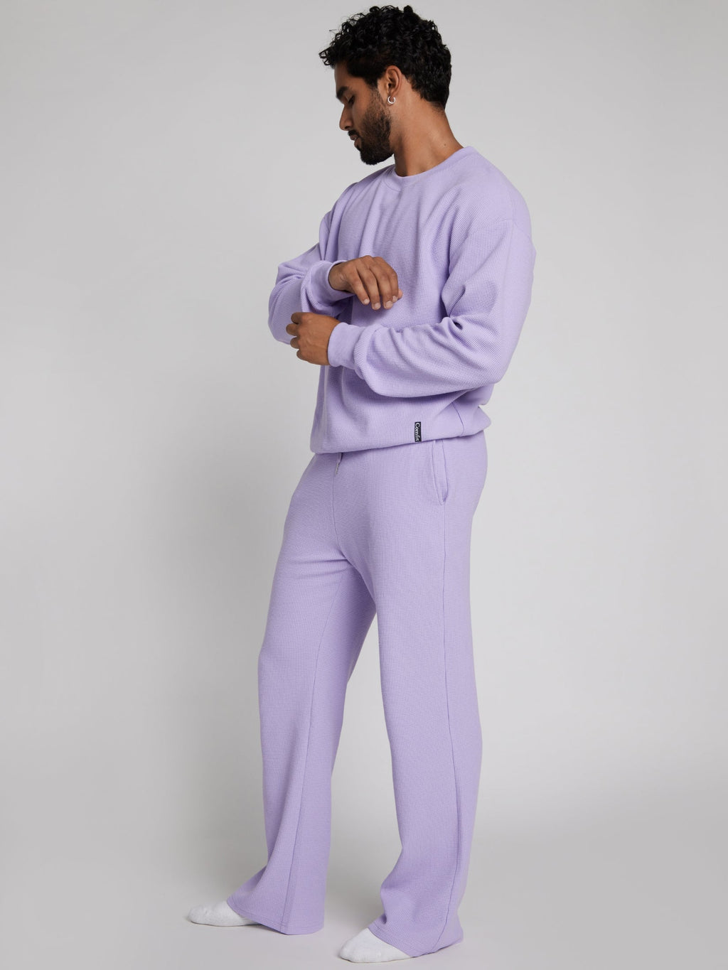 Camisola Confortável Waffle Lounge Manga Comprida | Elegante e Relaxante