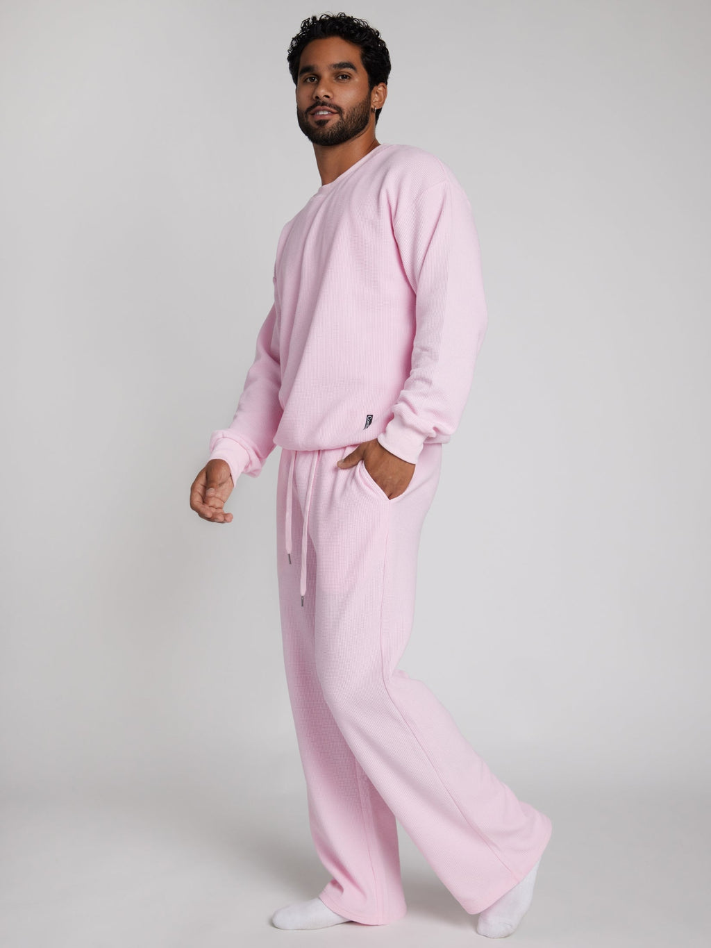 Camisola Confortável Waffle Lounge Manga Comprida | Elegante e Relaxante