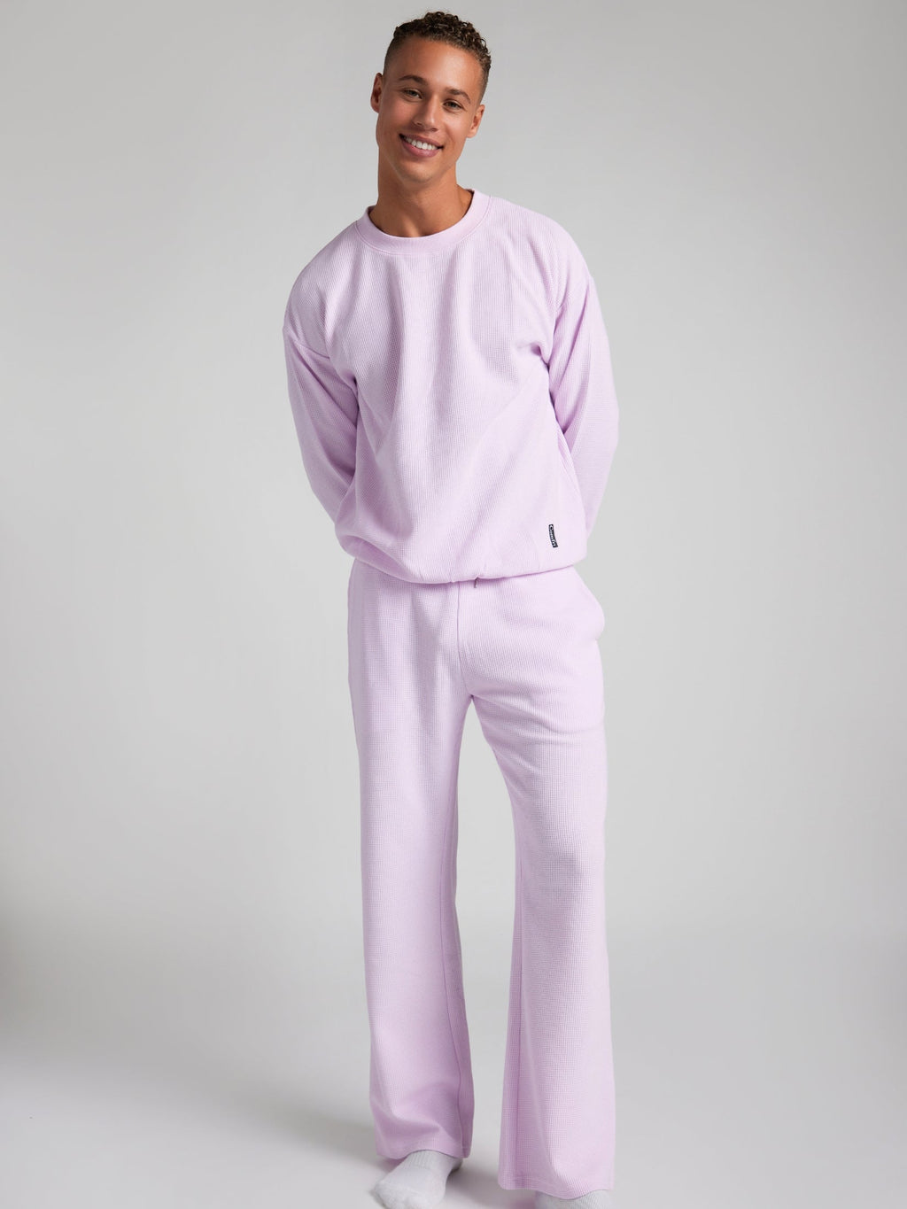 Camisola Confortável Waffle Lounge Manga Comprida | Elegante e Relaxante