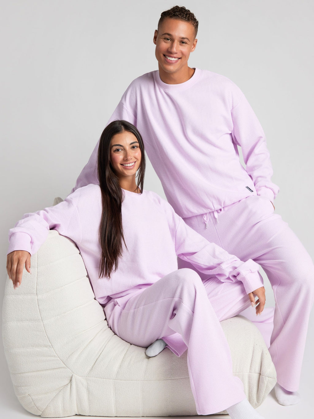 Camisola Confortável Waffle Lounge Manga Comprida | Elegante e Relaxante