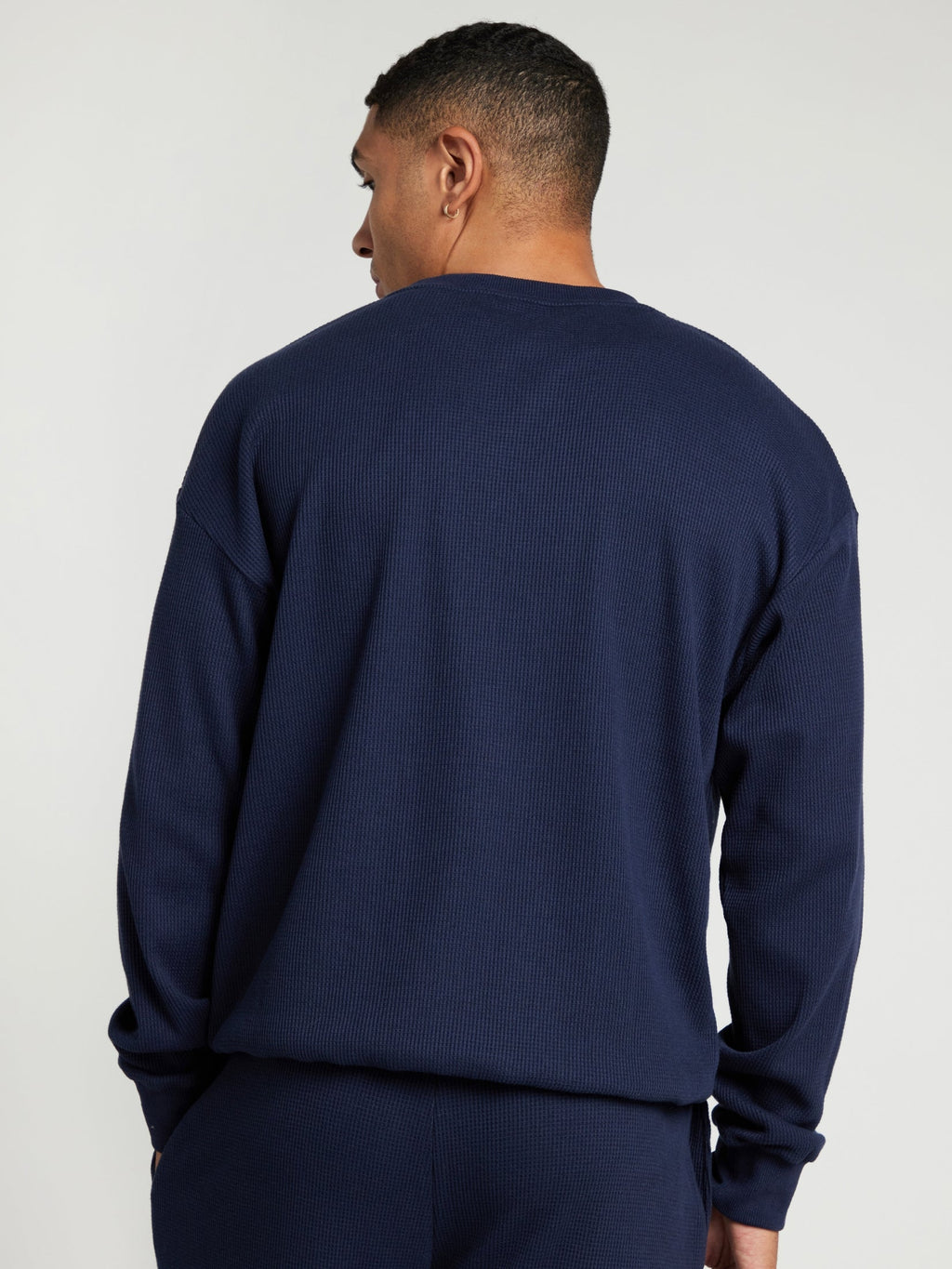 Camisola Confortável Waffle Lounge Manga Comprida | Elegante e Relaxante