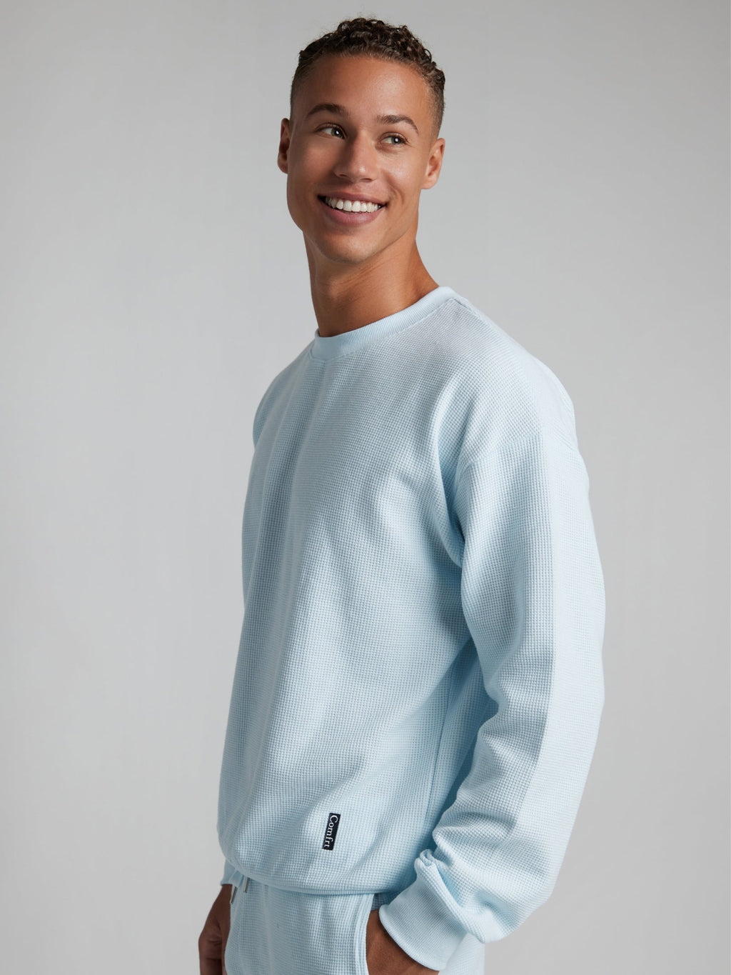 Camisola Confortável Waffle Lounge Manga Comprida | Elegante e Relaxante