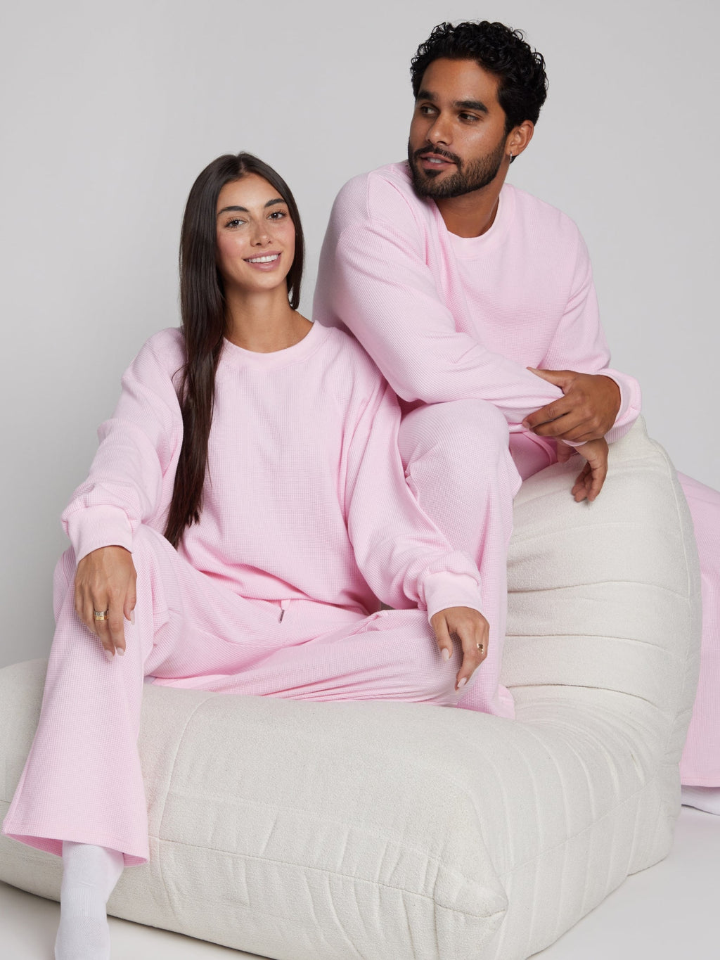Camisola Confortável Waffle Lounge Manga Comprida | Elegante e Relaxante