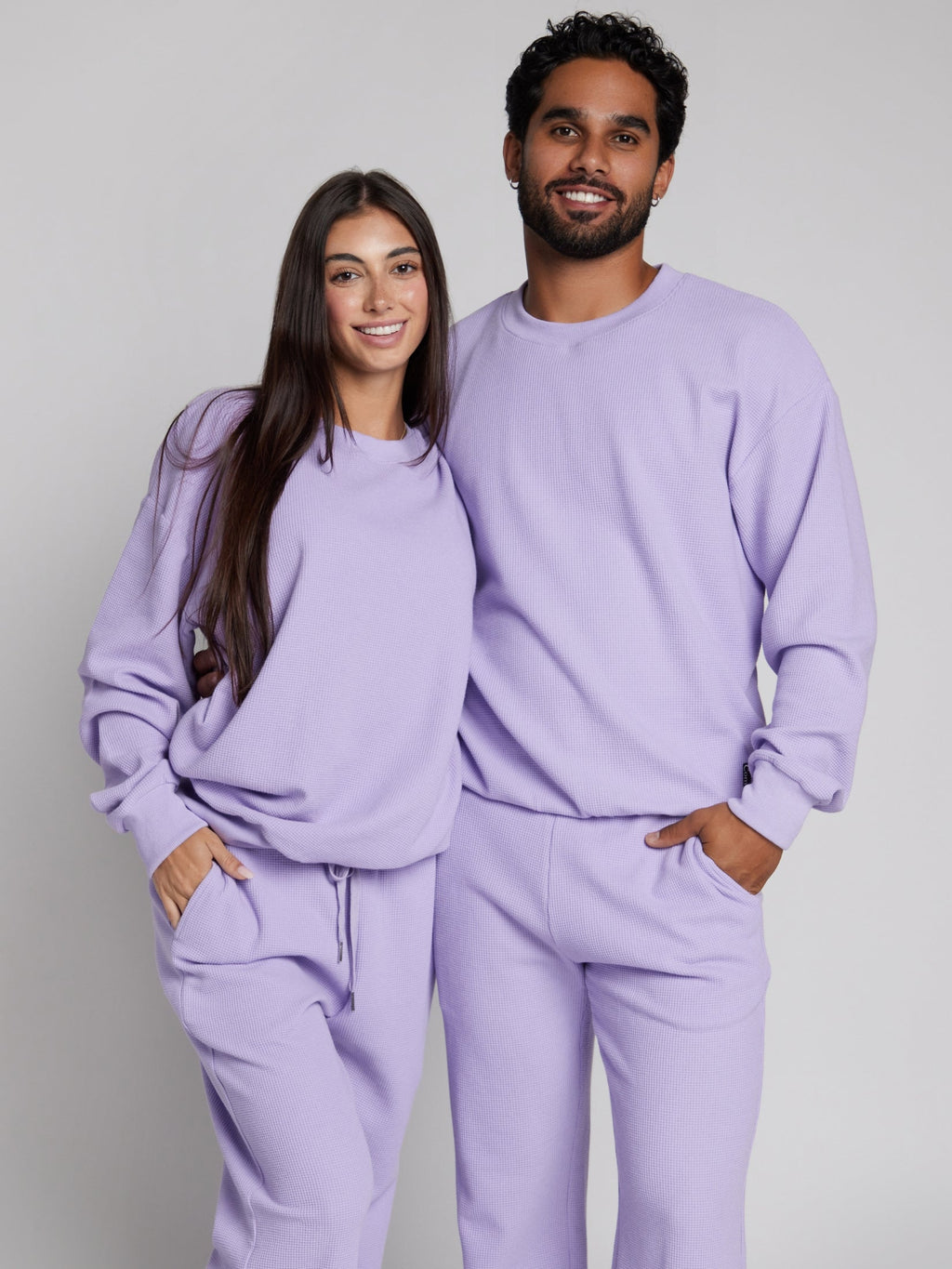 Camisola Confortável Waffle Lounge Manga Comprida | Elegante e Relaxante