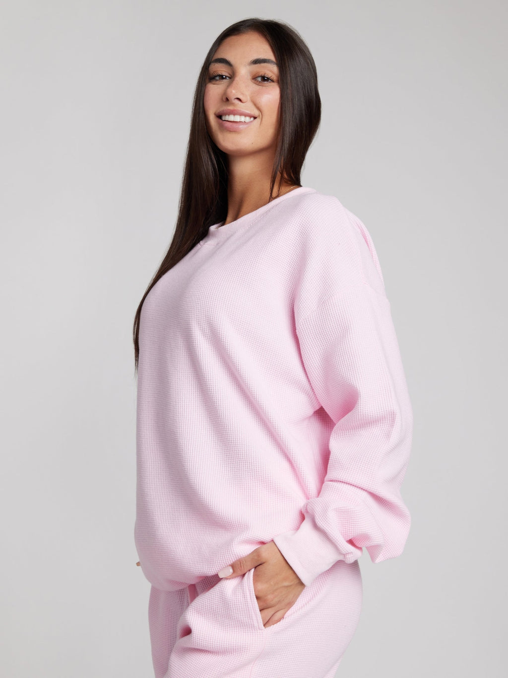 Camisola Confortável Waffle Lounge Manga Comprida | Elegante e Relaxante