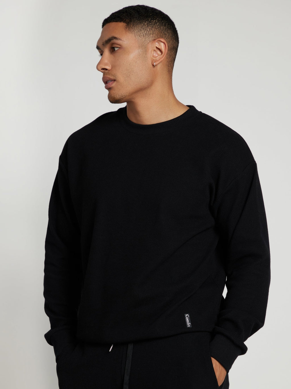 Camisola Confortável Waffle Lounge Manga Comprida | Elegante e Relaxante
