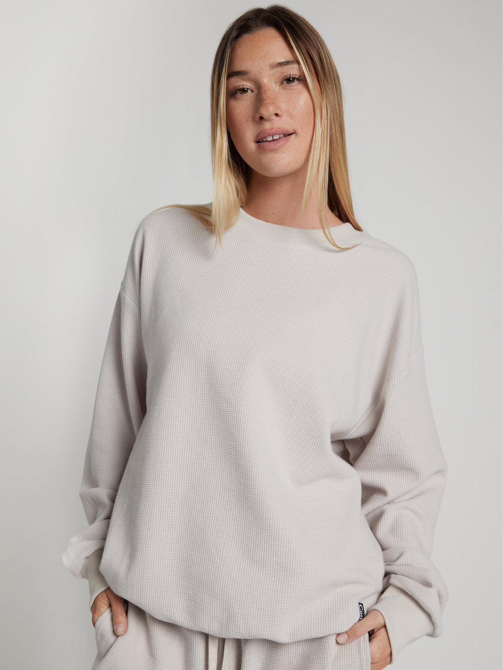 Camisola Confortável Waffle Lounge Manga Comprida | Elegante e Relaxante