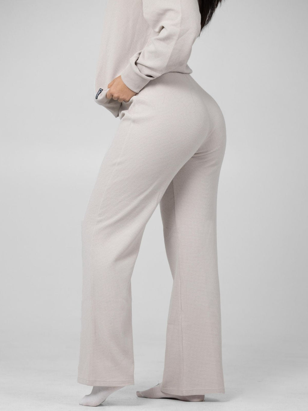 Camisola Confortável Waffle Lounge Manga Comprida | Elegante e Relaxante